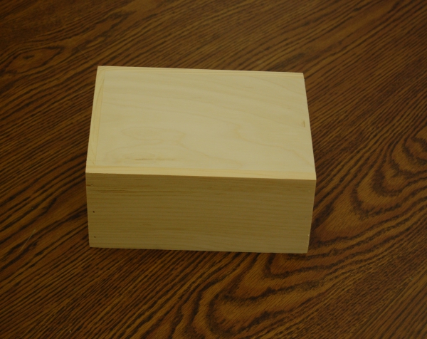 Custom slide top wood box with lid that is flush to top